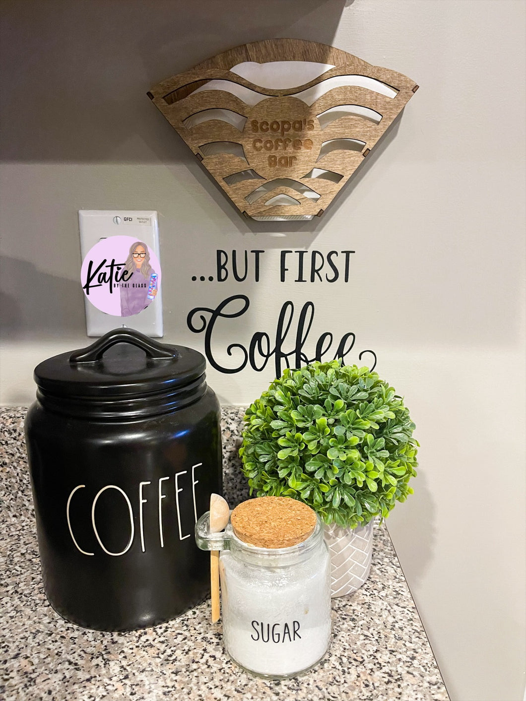 Personalized Laser Engraved Coffee Filter Holder
