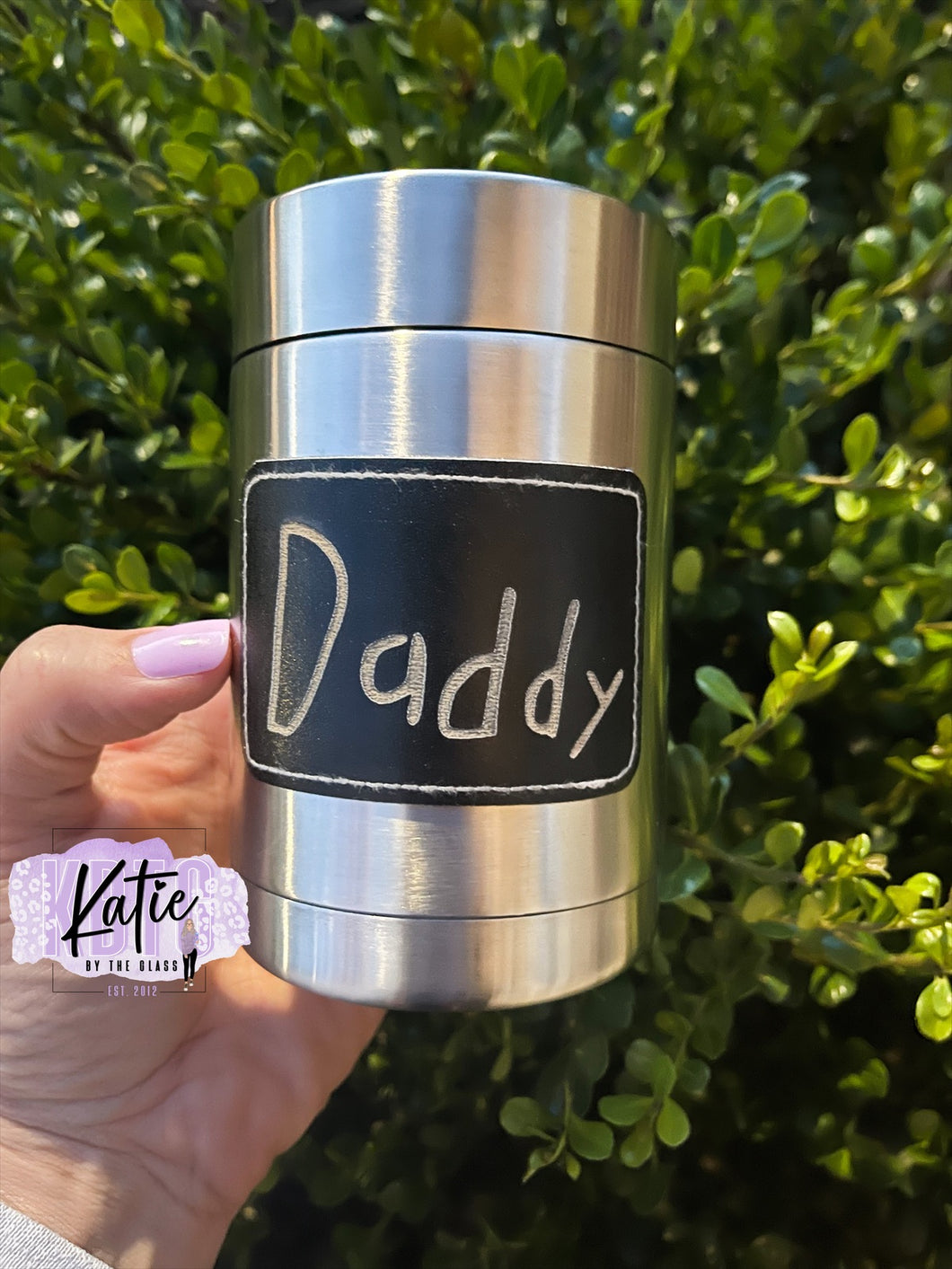 Laser Engraved Patched Can Cooler