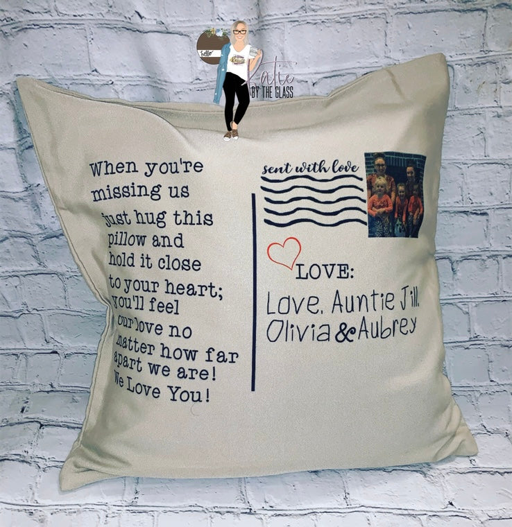 Personalized Postcard Pillowcase